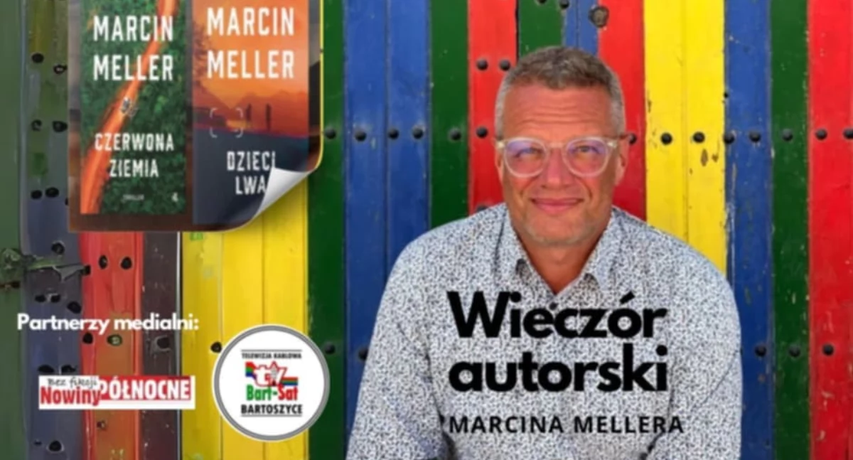 Spotkanie, Wieczór autorski Marcinem Mellerem Bartoszycach - zdjęcie, fotografia