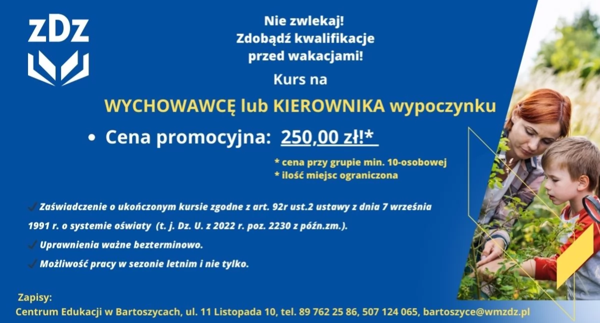 Nowiny, Wakacyjna szansa! Zostań wychowawcą lub/i kierownikiem wycieczek - zdjęcie, fotografia