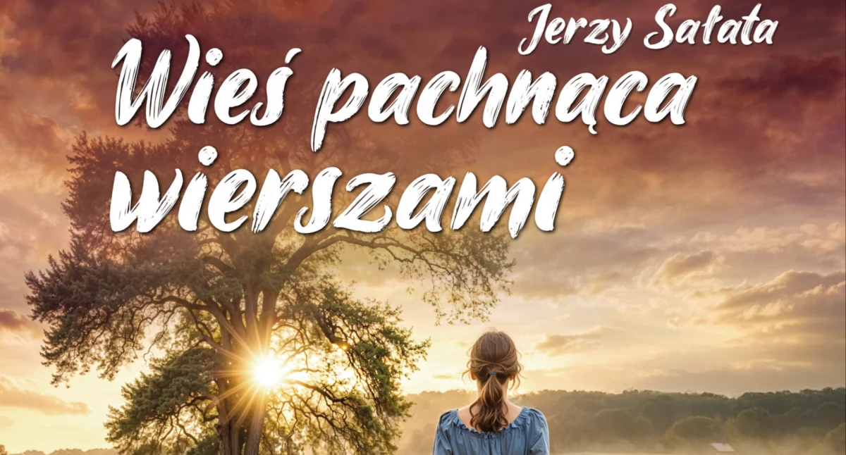 Okładka tomiku „Wieś pachnąca wierszami” Jerzego Sałaty – poetycka podróż do miejsca, gdzie wszystko się zaczęło