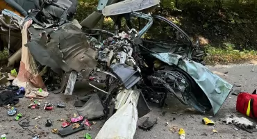 Droga z Galin do Kos zablokowana po tragicznym wypadku. Nie żyje 27-letni kierowca audi